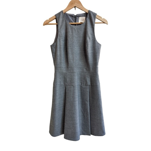 J. Crew Dresses & Skirts - J Crew Suiting Gray Sleeveless A Line Womens Size 0 Knee Length Career Business